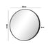 Oikiture Wall Mirror Round 50cm Black