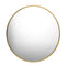 Oikiture Round Wall Mirror 50cm Gold Aluminium Frame Decorative Home Mirror