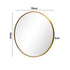 Round Wall Mounted Mirror with Wood Frame 50cm