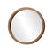 Wall Mirrors 50cm Round Makeup Mirror Vanity Decor Walnut