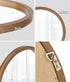 Wall Mirrors 50cm Round Makeup Mirror Vanity Decor Walnut