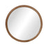 Wall Mirrors Round Home Decor 50cm Walnut Set of 2