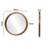 Wall Mirrors Round Home Decor 50cm Walnut Set of 2
