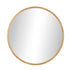 Oikiture Wall Mirror with Wood Frame 60cm Round