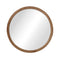 Wall Mirrors 60cm Round Makeup Mirror Decor Bathroom Walnut