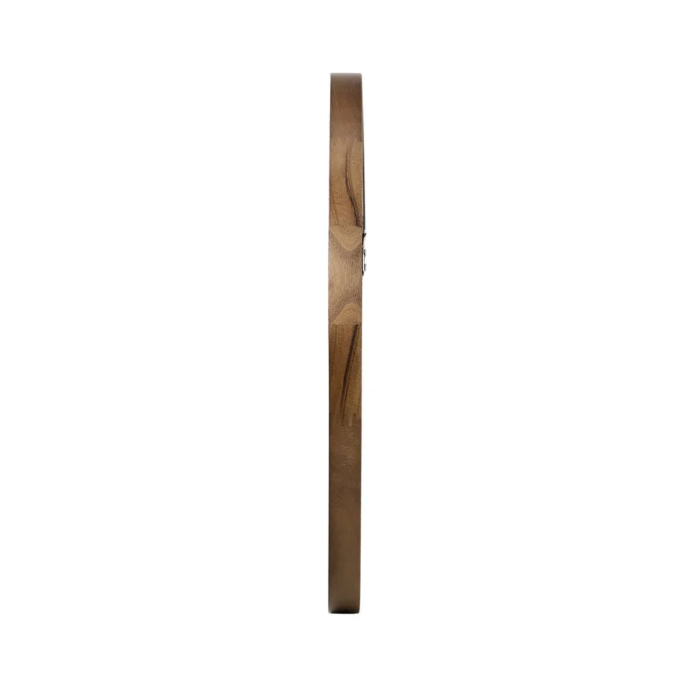 Wall Mirrors Round Home Decor 60cm Walnut Set of 2