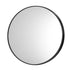 Oikiture Wall Mirror Round 70cm Black