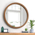 Wall Mirrors 70cm Round Makeup Mirror Vanity Decor Walnut