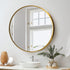 Oikiture Wall Mirror Round 80cm Gold