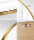 Oikiture Wall Mirror Round 80cm Gold