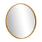 Oikiture Wall Mirror with Wood Frame 80cm Round