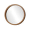 Wall Mirrors 80cm Round Makeup Mirror Decor Bathroom Walnut