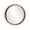 Wall Mirrors 90cm Round Makeup Mirror Decor Bathroom Walnut