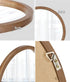 Wall Mirrors Round Home Decor 90cm Walnut Set of 2