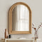 Oikiture Arched Wall Mirror Wide Frame 85x60cm Natural