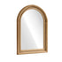 Oikiture Arched Wall Mirror Wide Frame 85x60cm Natural