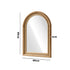 Oikiture Arched Wall Mirror Wide Frame 85x60cm Natural