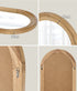 Oikiture Arched Wall Mirror Wide Frame 85x60cm Natural