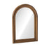 Oikiture Arched Wall Mirror Wide Frame 85x60cm Walnut