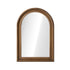 Oikiture Arched Wall Mirror Wide Frame 85x60cm Walnut