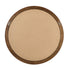Oikiture 2 Pack Round Wall Mirrors 70cm Walnut Wide Wooden Frame Circle Decor