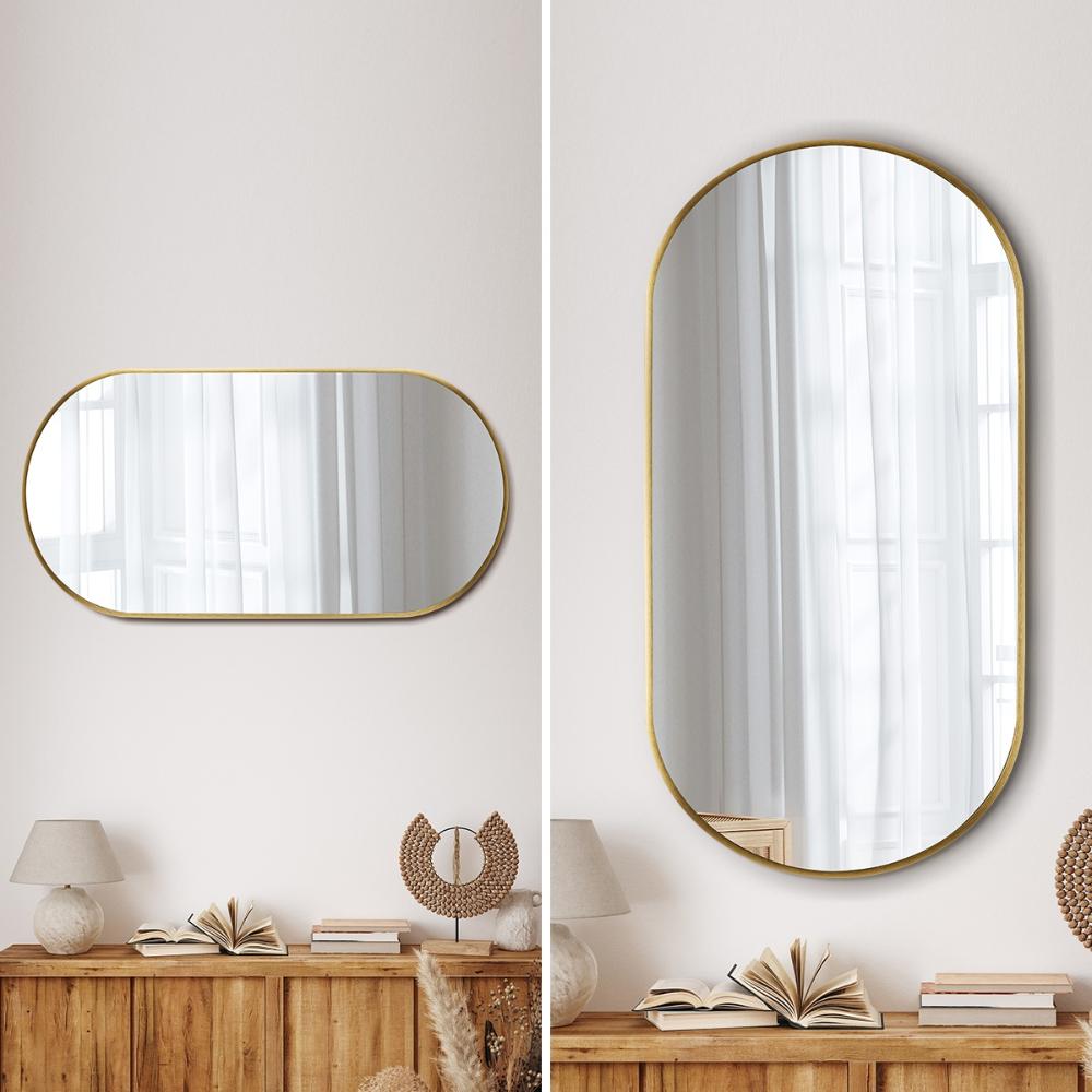 Wall Mirrors Oval Gold 84x50cm