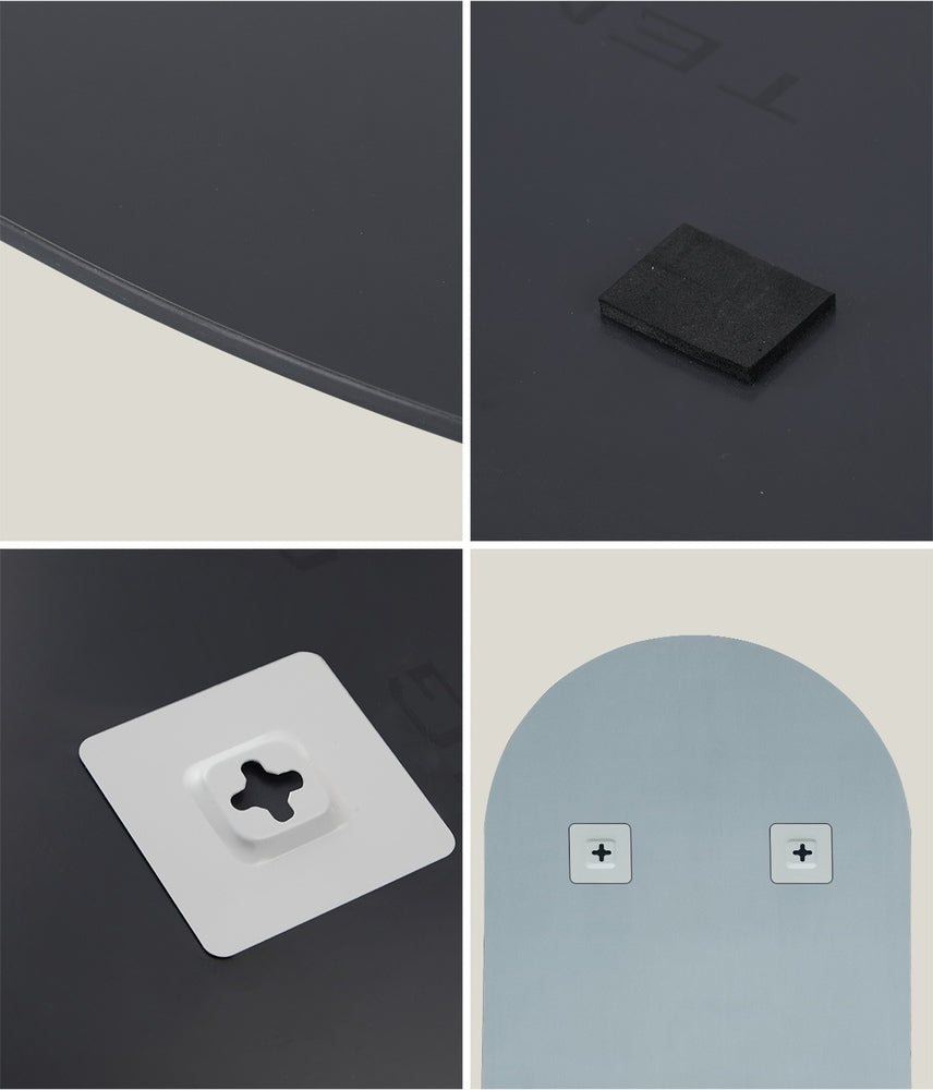 Wall Mirrors Oval Frameless Mirror 84x50cm Set of 2