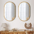 Wooden Wall Mirrors Oval Mirror 84x50cm Set of 2