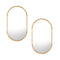 Wooden Wall Mirrors Oval Mirror 84x50cm Set of 2