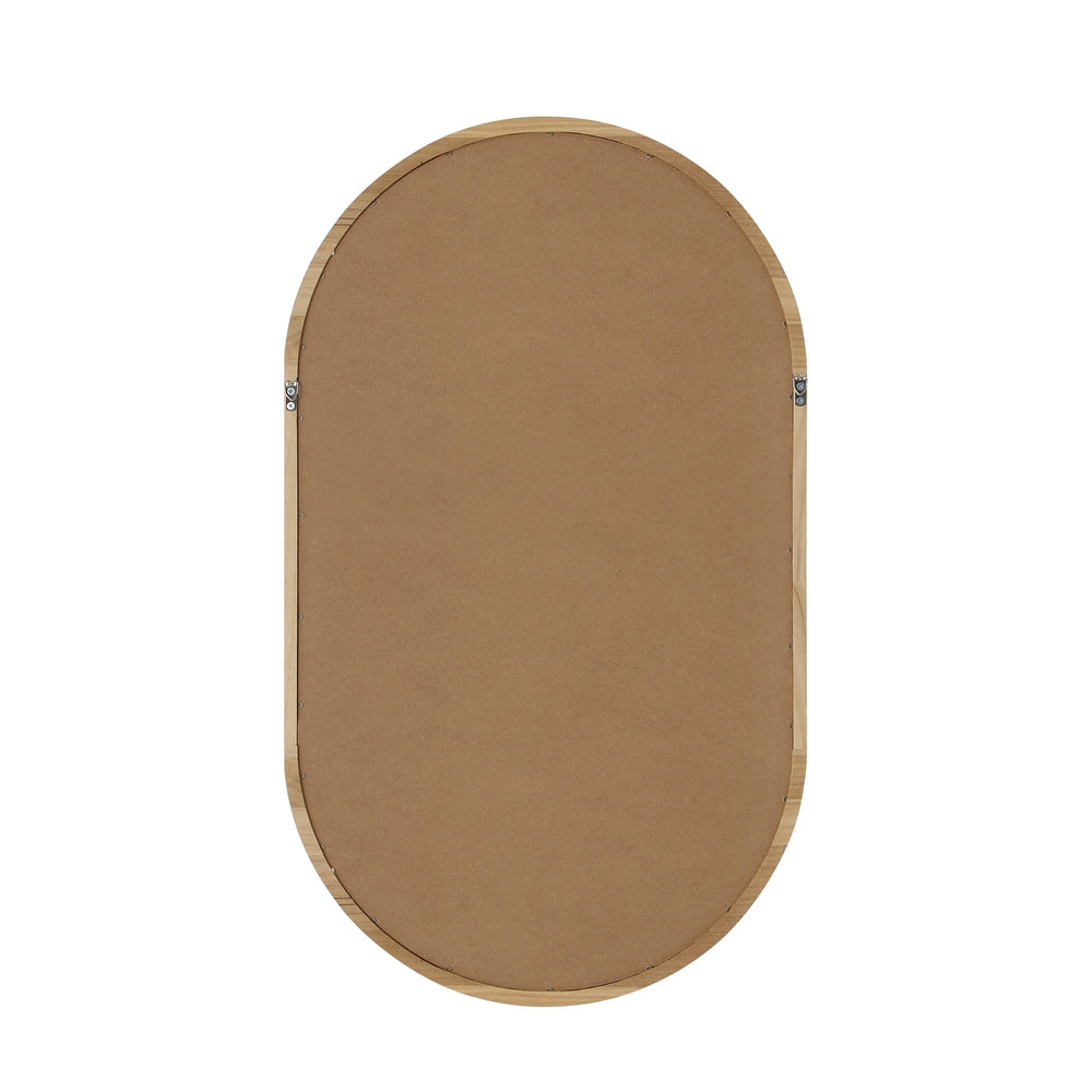 Wooden Wall Mirrors Oval Mirror 84x50cm Set of 2