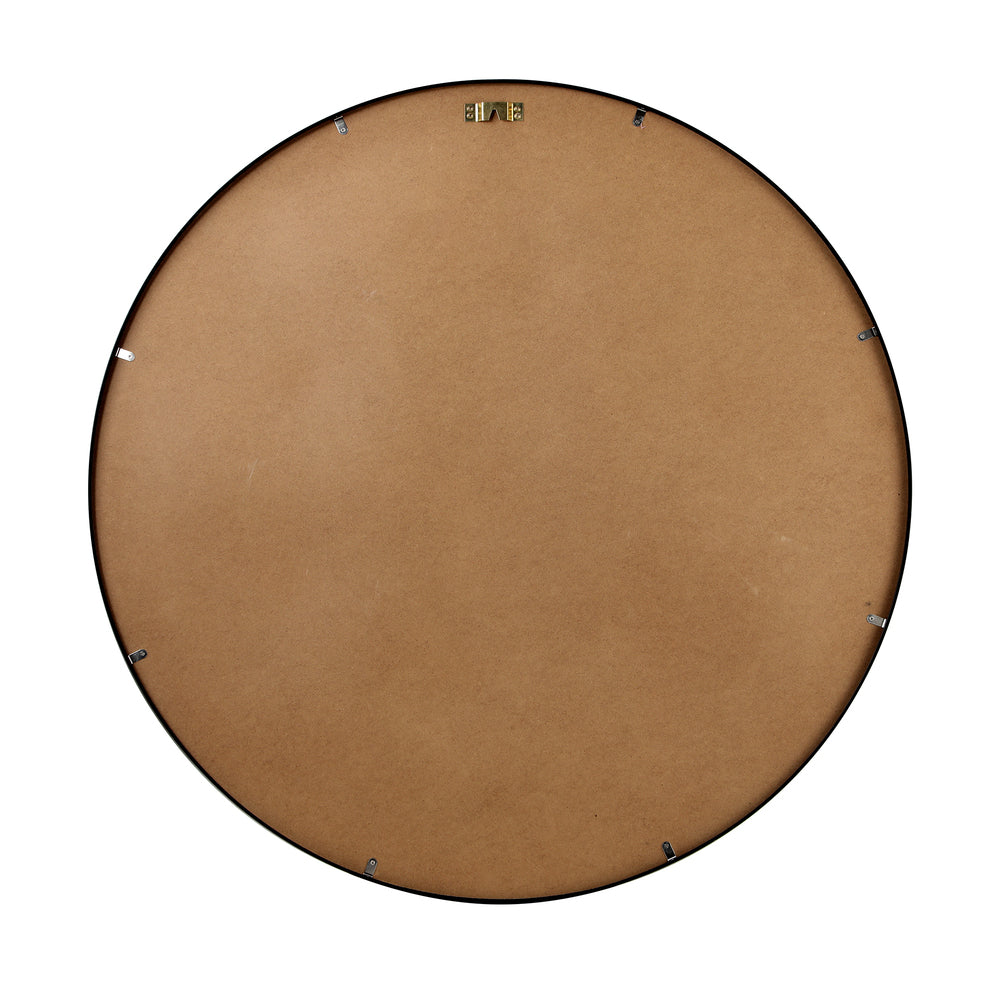 Wall Mirrors Round 50cm Black Set of 2