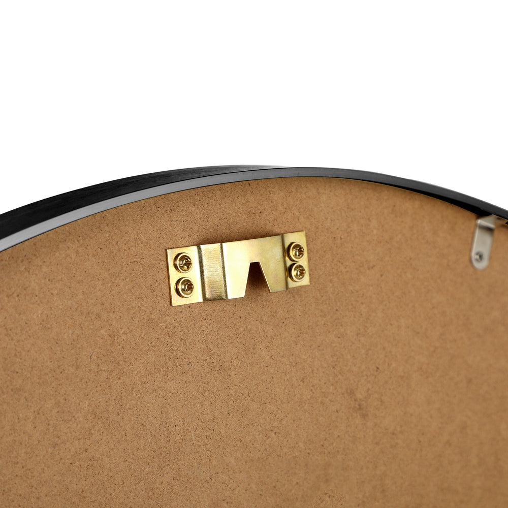 Wall Mirrors Round 50cm Black Set of 2