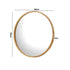 Wall Mounted Mirror with Wood Frame 50cm Round