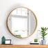 Wall Mirrors Round 50cm Wooden Set of 2