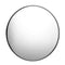 Oikiture 60cm Round Wall Mirror Black Aluminium Frame Bathroom Vanity Decor