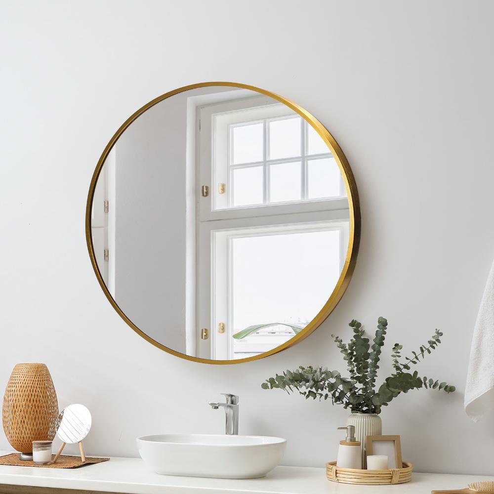 60cm Wall Mirrors Round Gold