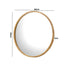 Oikiture Wall Mirrors Round 60cm Wooden Set of 2