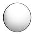 Oikiture Wall Mirrors Round 70cm Black Set of 2