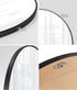 Oikiture Wall Mirrors Round 70cm Black Set of 2