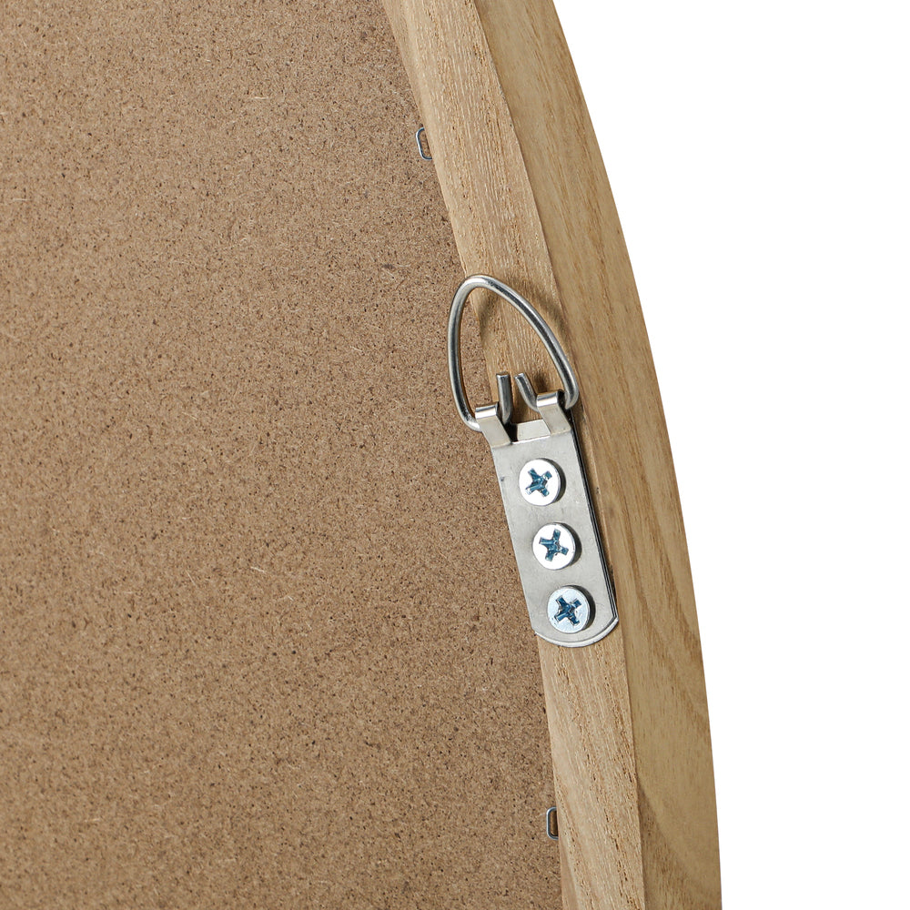 Wall Mirrors Round 70cm Wooden Set of 2