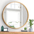Wall Mirrors Round 90cm Wooden Set of 2