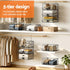 5 Tier Stackable Closet Organizers and Storage Closet Hanging Storage Organizer Shelves