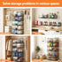 5 Tier Stackable Closet Organizers and Storage Closet Hanging Storage Organizer Shelves