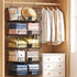 5 Tier Stackable Closet Organizers and Storage Closet Hanging Storage Organizer Shelves