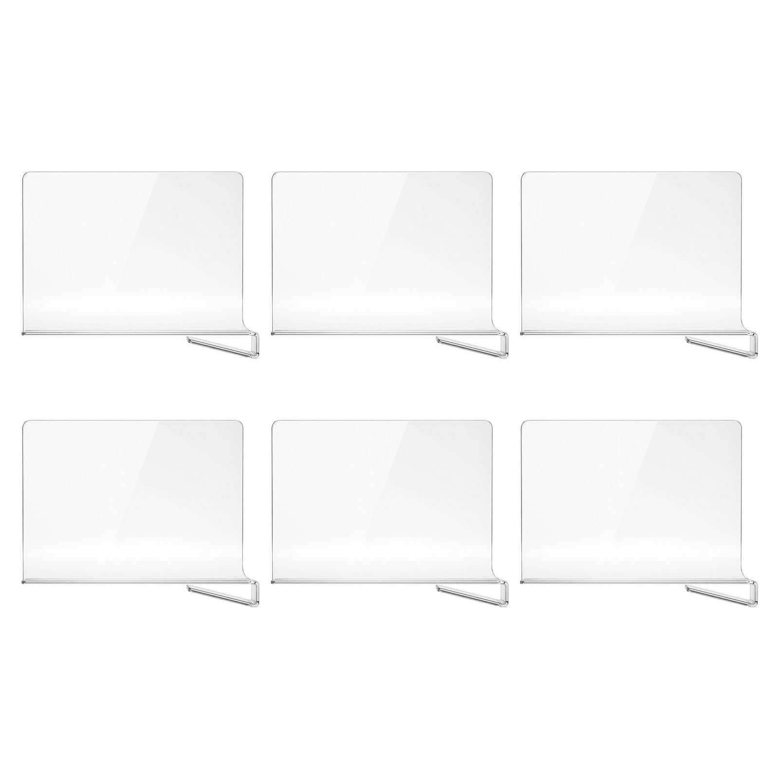 Artiss 6 Pack Closet Organizers and Storage Clear Shelf Dividers