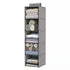 Hanging Closet Organiser 5 Tier Wardrobe Storage Grey 104cm