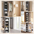 Hanging Closet Organiser 5 Tier Wardrobe Storage Grey 104cm