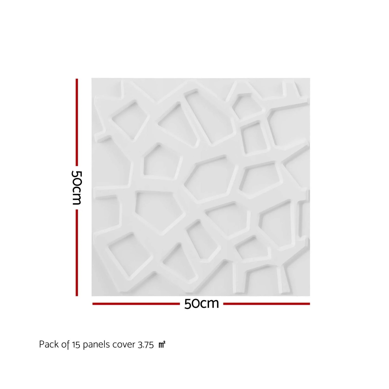 3D Wall Panels PVC Decorative Panels 50x50cm Set of 15 Feature Wall Poly