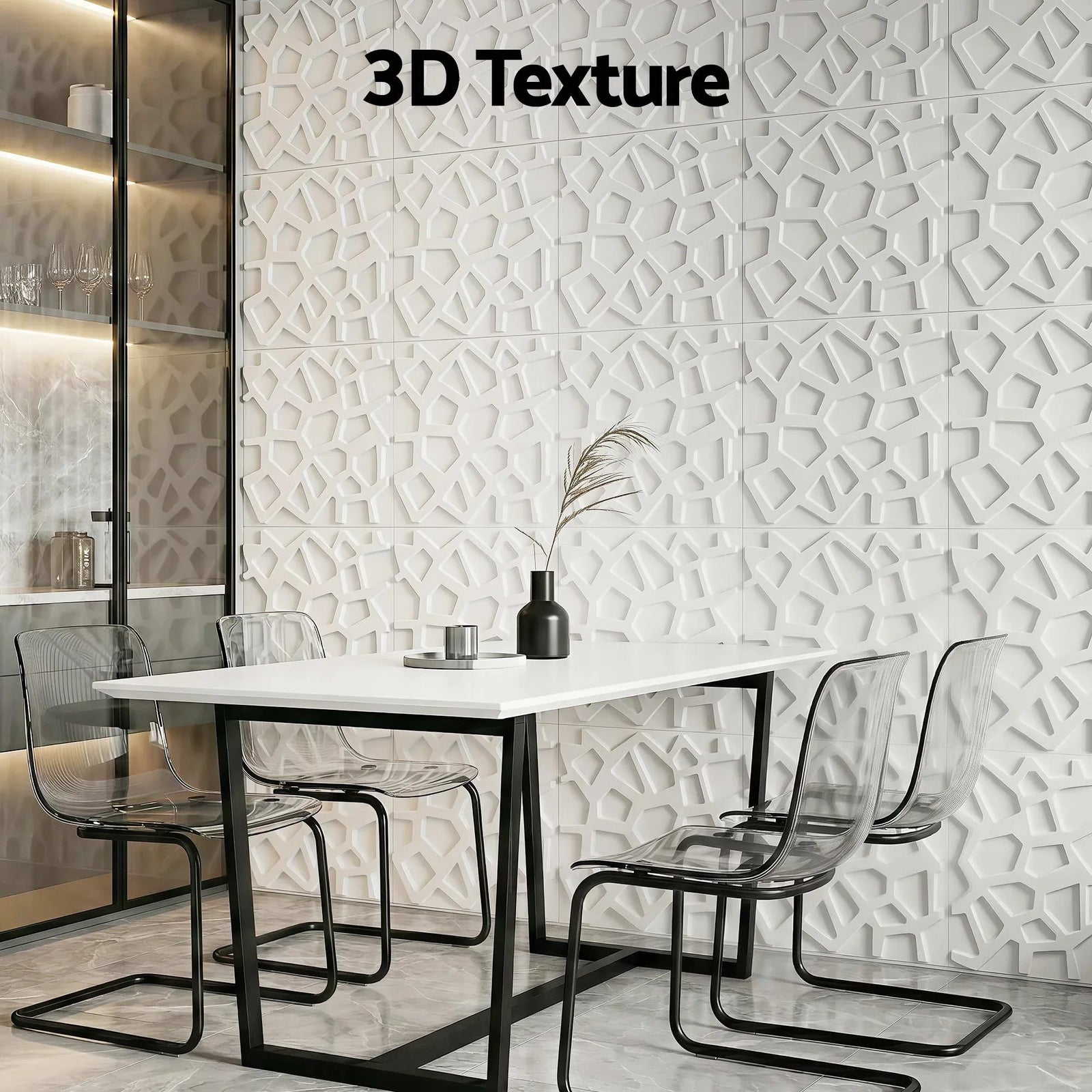 3D Wall Panels PVC Decorative Panels 50x50cm Set of 15 Feature Wall Poly