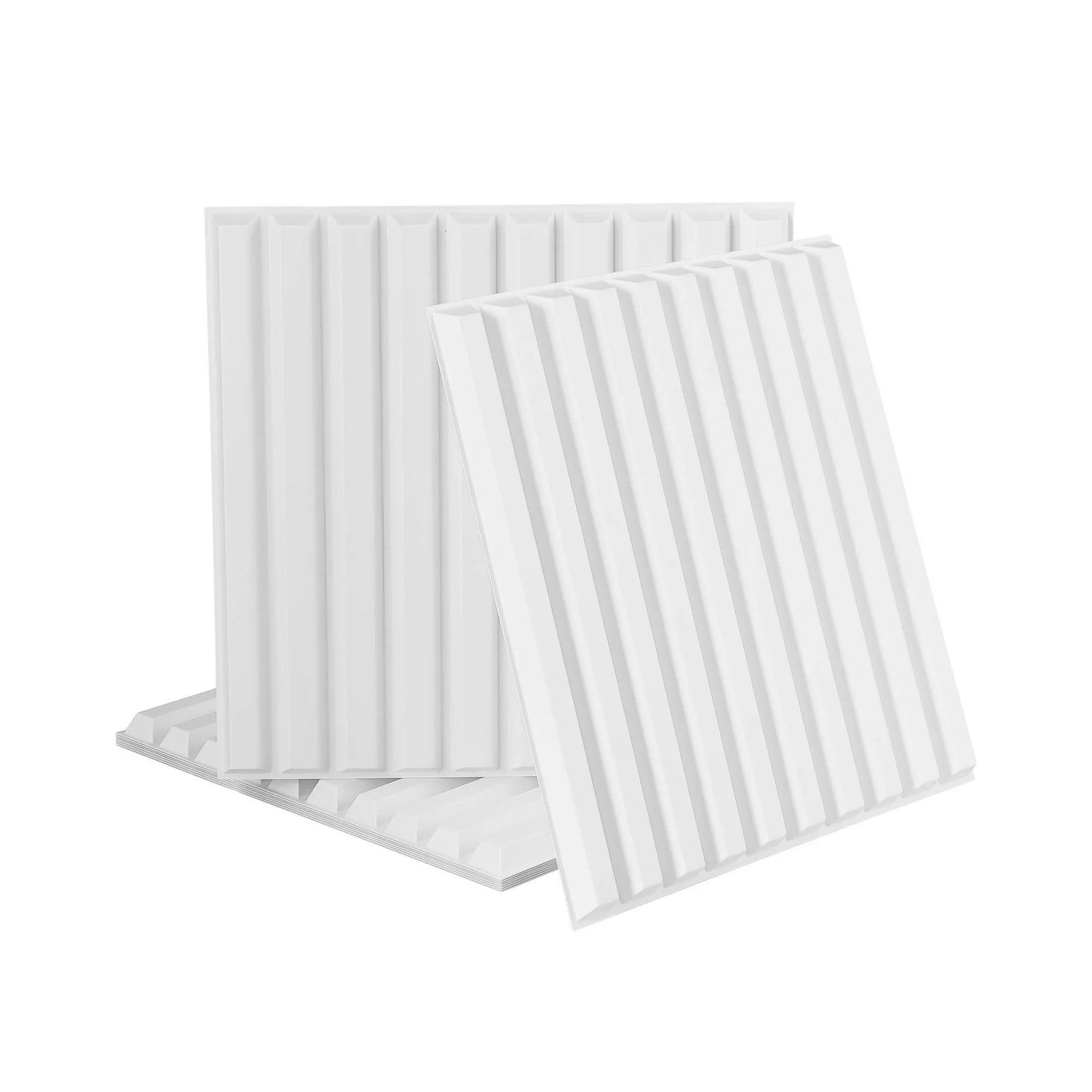 3D Wall Panels Vertical PVC Decorative Panels 50x50cm Set of 15 Feature Wall Vert